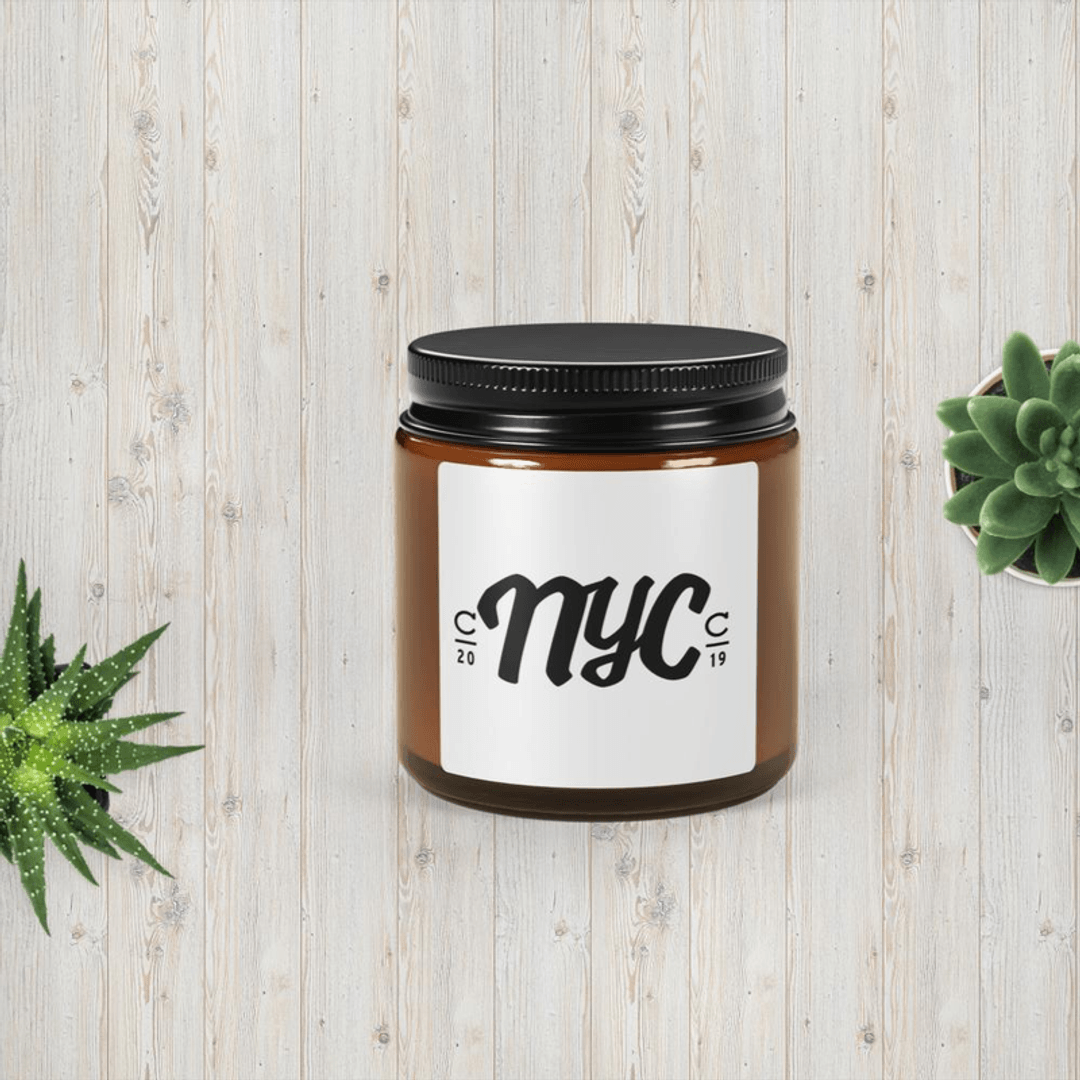 Amber jar soy candle