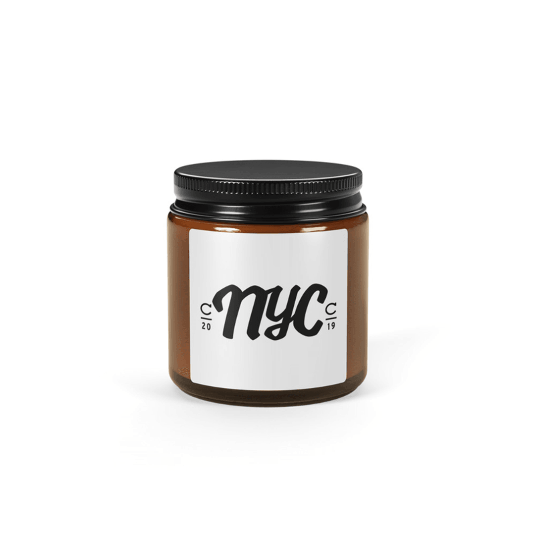 Amber jar soy candle