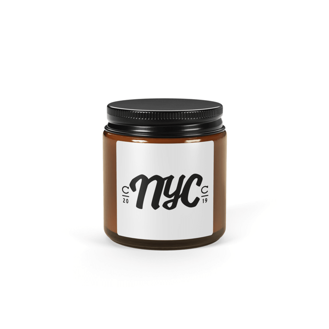 Amber jar soy candle